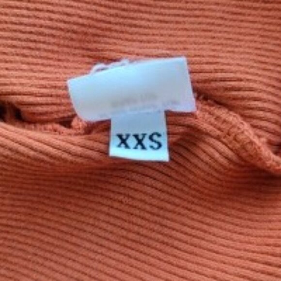 Big Bud Press Burnt Orange Wrap Top XXS Women's 70s Portofino Orange - Picture 7 of 10